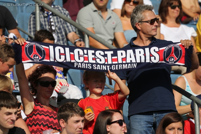 Sturm Graz - Paris SG
Testspiel,  SK Sturm Graz - Paris Saint Germain, Stadion Liebenau Graz, 09.07.2013. 

Foto zeigt Fans von Paris SG

