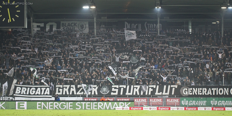 Sturm Graz - Ried
Oesterreichische Fussball Bundesliga, 15. Runde, SK Sturm Graz - SV Ried, Stadion Liebenau Graz, 07.11.2015. 

Foto zeigt Fans von Sturm
