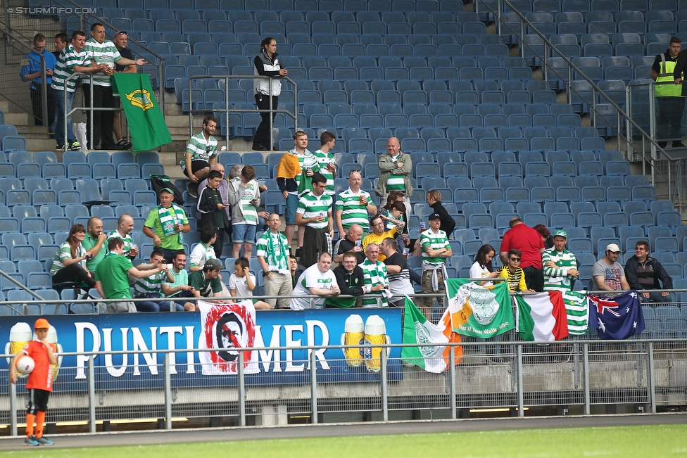 Sturm Graz - Celtic Glasgow
Testspiel,  SK Sturm Graz - Celtic Glasgow, Stadion Liebenau Graz, 03.07.2016. 

Foto zeigt Fans von Celtic
