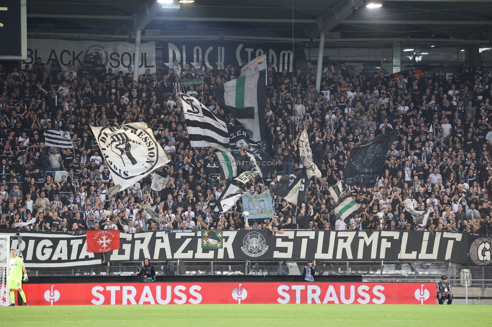Sturm Graz - Lazio
UEFA Europa League Gruppenphase 3. Spieltag, SK Sturm Graz - SS Lazio, Stadion Liebenau Graz, 06.10.2022. 

Foto zeigt Fans von Sturm
Schlüsselwörter: sturmflut