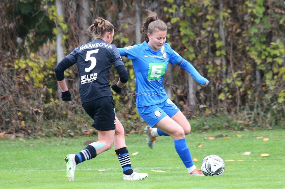 Suedburgenland - Sturm Damen
OEFB Frauen Cup, FC Suedburgenland  - SK Sturm Graz Damen, FussballArena Mischendorf, 19.11.2022. 

Foto zeigt Annabel Schasching (Sturm Damen)
