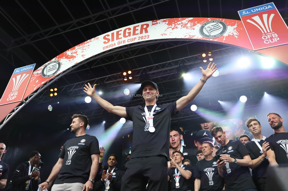 Cupfeier Sturm Graz
OEFB Cup, SK Sturm Graz Cupfeier, Graz, 01.05.2023. 

Foto zeigt Stefan Hierlaender (Sturm)
