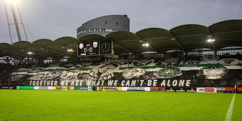 Sturm Graz - LASK
Oesterreichische Fussball Bundesliga, 2. Runde, SK Sturm Graz - LASK, Stadion Liebenau Graz, 05.05.2023. 

Foto zeigt Fans von Sturm mit einer Choreografie
