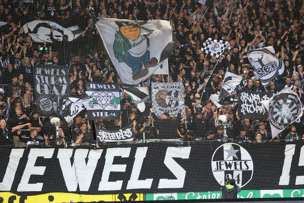 Sturm Graz - LASK
Oesterreichische Fussball Bundesliga, 2. Runde, SK Sturm Graz - LASK, Stadion Liebenau Graz, 05.08.2023. 

Foto zeigt Fans von Sturm
Schlüsselwörter: jewels