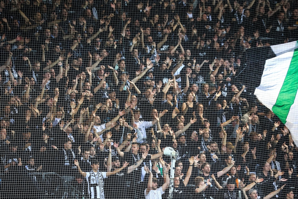 Sturm Graz - LASK
Oesterreichische Fussball Bundesliga, 2. Runde, SK Sturm Graz - LASK, Stadion Liebenau Graz, 05.08.2023. 

Foto zeigt Fans von Sturm
