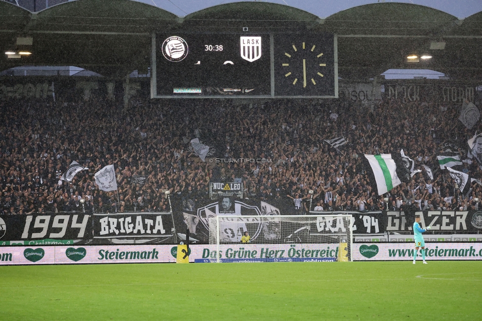 Sturm Graz - LASK
Oesterreichische Fussball Bundesliga, 2. Runde, SK Sturm Graz - LASK, Stadion Liebenau Graz, 05.05.2023. 

Foto zeigt Fans von Sturm
