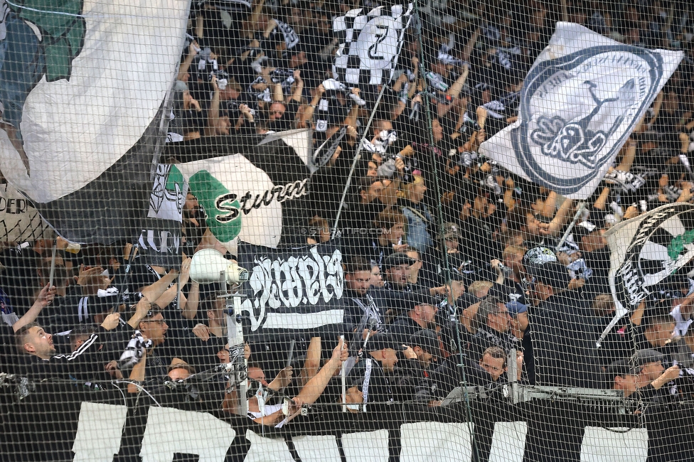 Sturm Graz - LASK
Oesterreichische Fussball Bundesliga, 2. Runde, SK Sturm Graz - LASK, Stadion Liebenau Graz, 05.08.2023. 

Foto zeigt Fans von Sturm
Schlüsselwörter: jewels