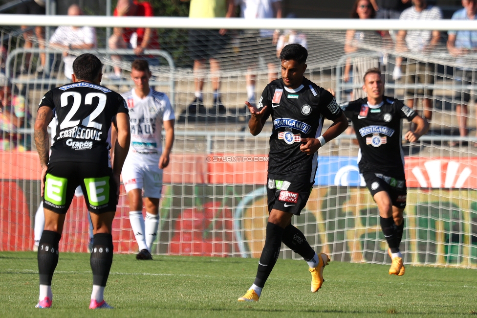 Kremser SC - Sturm Graz
OEFB Cup 1. Runde, Kremser SC - SK Sturm Graz, Sepp-Doll-Stadion Krems, 27.07.2024. 

Foto zeigt Manprit Sarkaria (Sturm)
