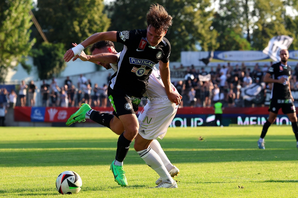 Kremser SC - Sturm Graz
OEFB Cup, 1. Runde, Kremser SC - SK Sturm Graz, Sepp-Doll-Stadion Krems, 27.07.2024. 

Foto zeigt William Boeving (Sturm)
