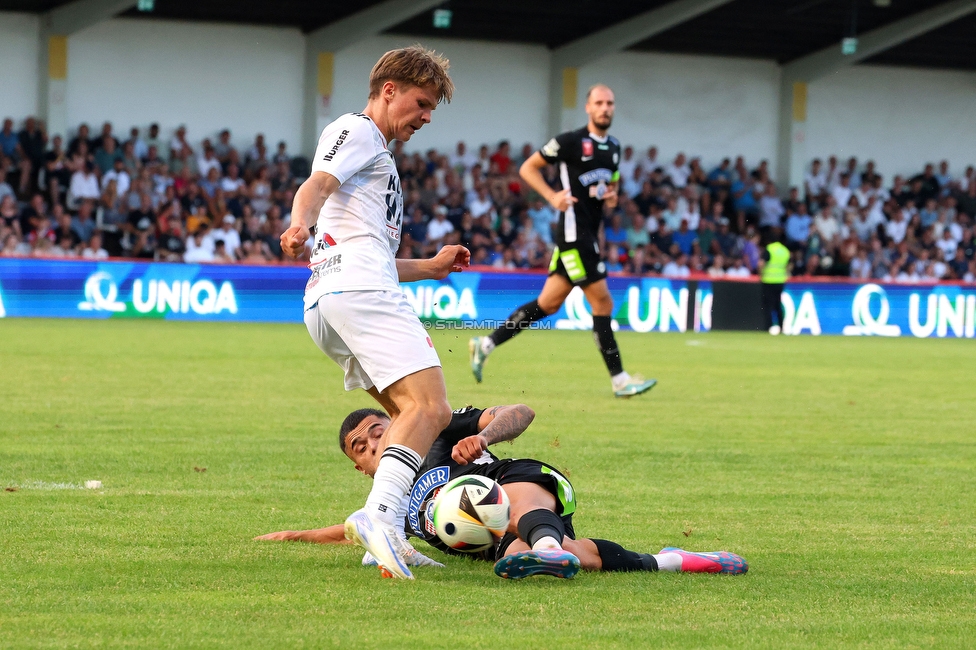 Kremser SC - Sturm Graz
OEFB Cup, 1. Runde, Kremser SC - SK Sturm Graz, Sepp-Doll-Stadion Krems, 27.07.2024. 

Foto zeigt Jusuf Gazibegovic (Sturm)
