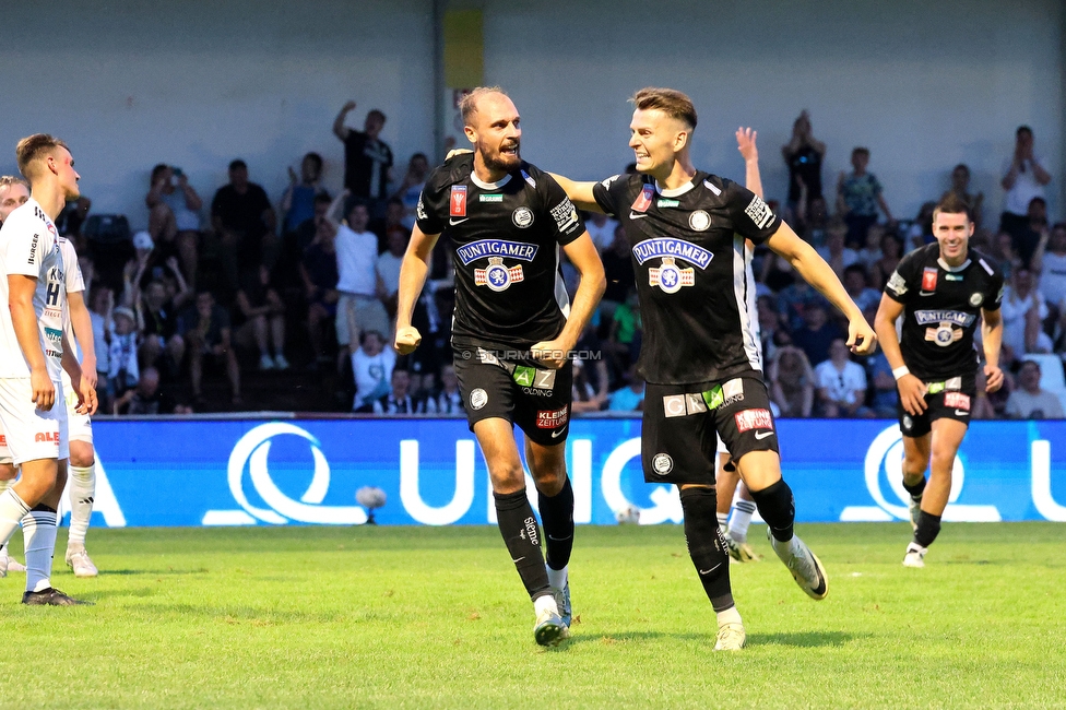 Kremser SC - Sturm Graz
OEFB Cup, 1. Runde, Kremser SC - SK Sturm Graz, Sepp-Doll-Stadion Krems, 27.07.2024. 

Foto zeigt Jon Gorenc-Stankovic (Sturm)
Schlüsselwörter: torjubel