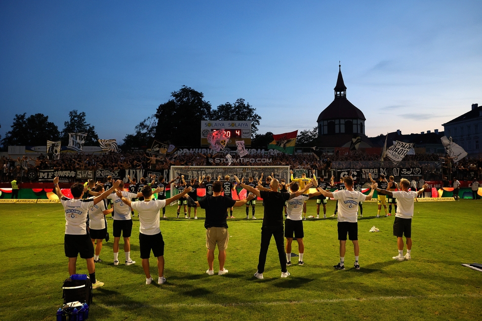 Kremser SC - Sturm Graz
OEFB Cup 1. Runde, Kremser SC - SK Sturm Graz, Sepp-Doll-Stadion Krems, 27.07.2024. 

Foto zeigt die Mannschaft von Sturm
