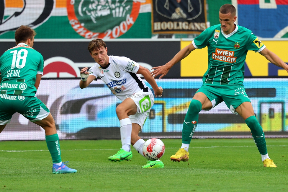 Rapid Wien - Sturm Graz
Oesterreichische Fussball Bundesliga, 1. Runde, SK Rapid Wien - SK Sturm Graz, Weststadion Wien, 04.08.2024. 

Foto zeigt William Boeving (Sturm)
