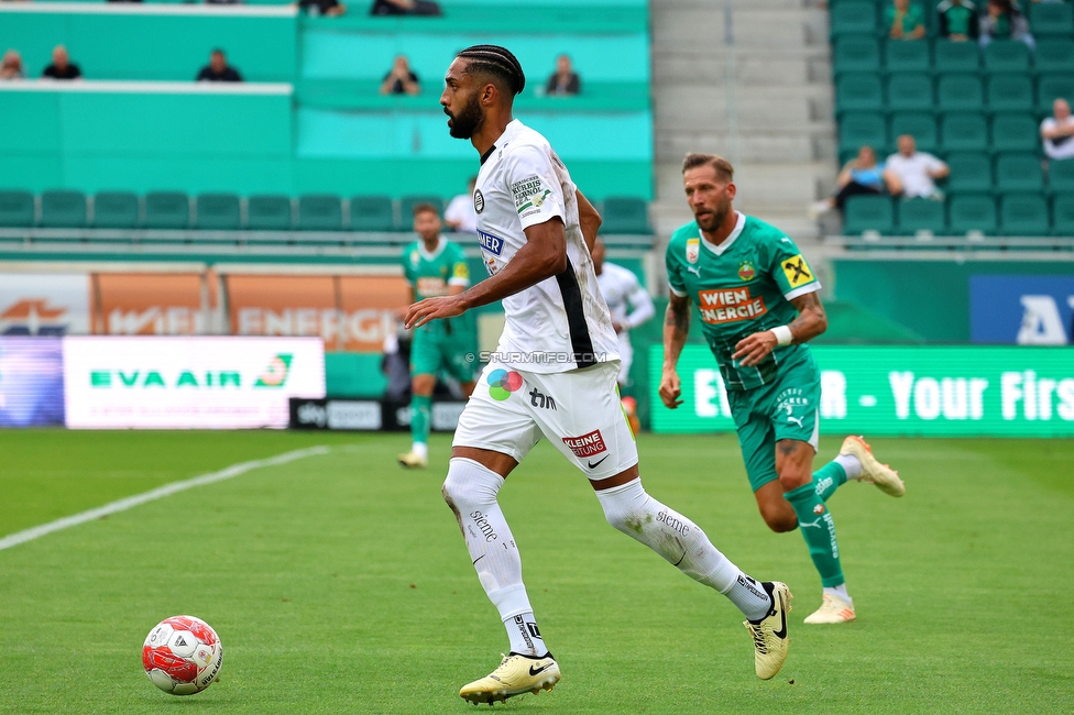 Rapid Wien - Sturm Graz
Oesterreichische Fussball Bundesliga, 1. Runde, SK Rapid Wien - SK Sturm Graz, Weststadion Wien, 04.08.2024. 

Foto zeigt Gregory Wuethrich (Sturm)
