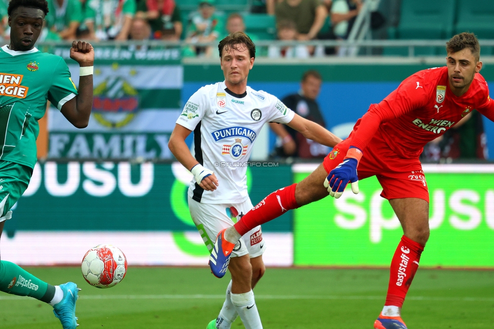 Rapid Wien - Sturm Graz
Oesterreichische Fussball Bundesliga, 1. Runde, SK Rapid Wien - SK Sturm Graz, Weststadion Wien, 04.08.2024. 

Foto zeigt William Boeving (Sturm)
