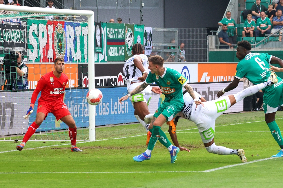 Rapid Wien - Sturm Graz
Oesterreichische Fussball Bundesliga, 1. Runde, SK Rapid Wien - SK Sturm Graz, Weststadion Wien, 04.08.2024. 

Foto zeigt Emanuel Aiwu (Sturm)
