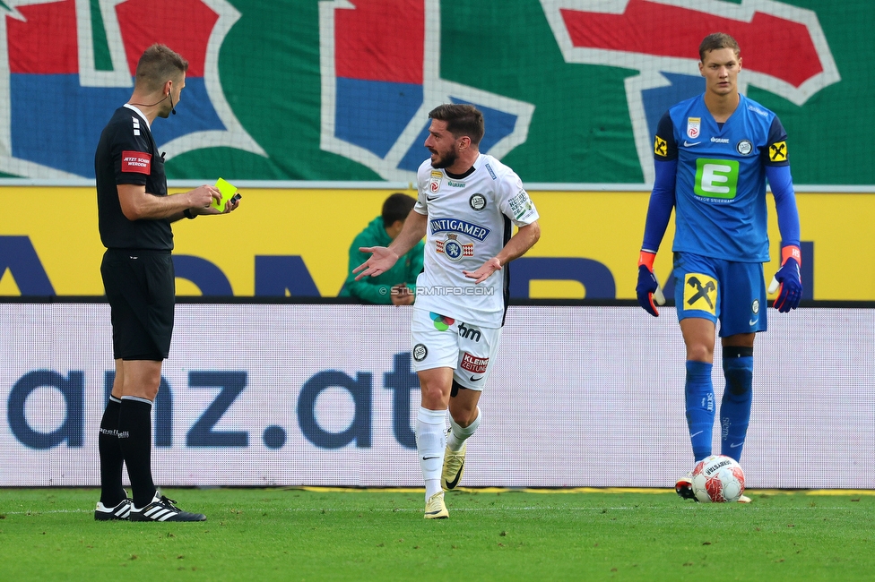 Rapid Wien - Sturm Graz
Oesterreichische Fussball Bundesliga, 1. Runde, SK Rapid Wien - SK Sturm Graz, Weststadion Wien, 04.08.2024. 

Foto zeigt Otar Kiteishvili (Sturm) und Kjell Scherpen (Sturm)
