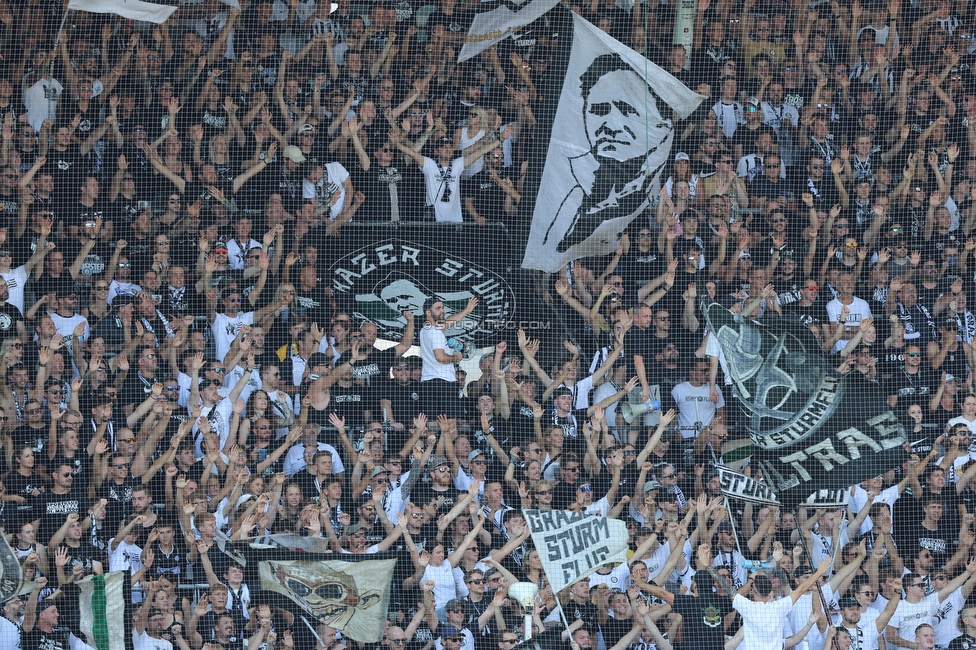 Sturm Graz - Hartberg
Oesterreichische Fussball Bundesliga, 2. Runde, SK Sturm Graz - TSV Hartberg, Stadion Liebenau Graz, 11.08.2024. 

Foto zeigt Fans von Sturm
Schlüsselwörter: sturmflut