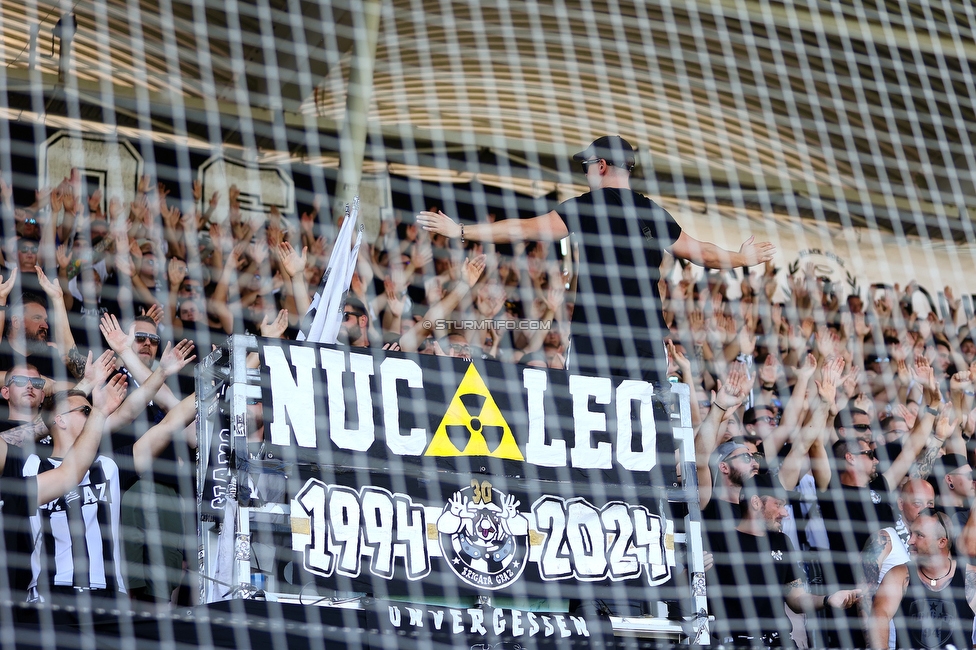 Sturm Graz - Hartberg
Oesterreichische Fussball Bundesliga, 2. Runde, SK Sturm Graz - TSV Hartberg, Stadion Liebenau Graz, 11.08.2024. 

Foto zeigt Fans von Sturm
Schlüsselwörter: brigata vorsaenger