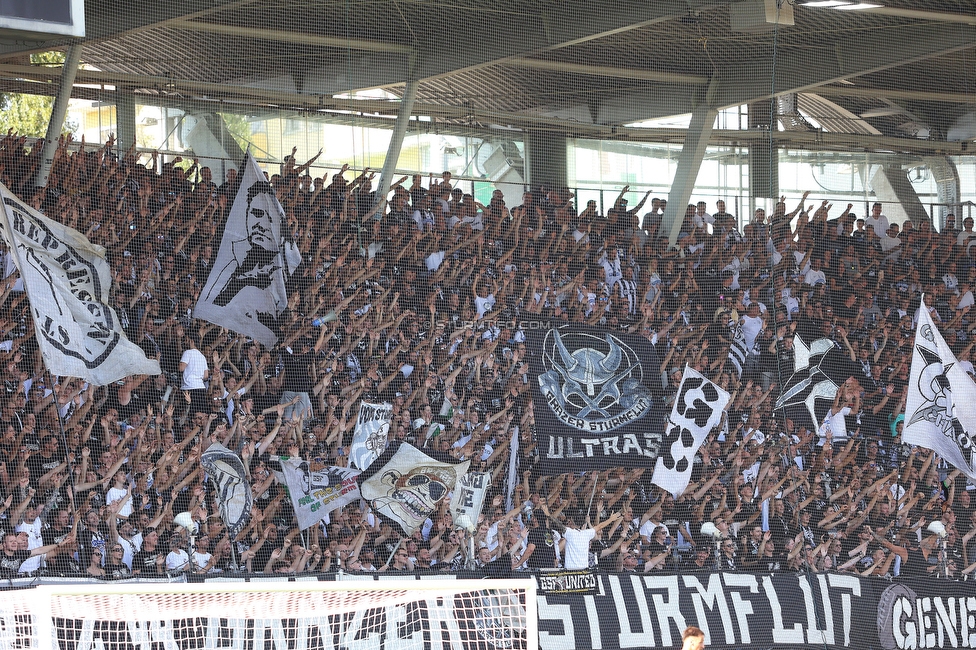 Sturm Graz - Hartberg
Oesterreichische Fussball Bundesliga, 2. Runde, SK Sturm Graz - TSV Hartberg, Stadion Liebenau Graz, 11.08.2024. 

Foto zeigt Fans von Sturm
Schlüsselwörter: sturmflut