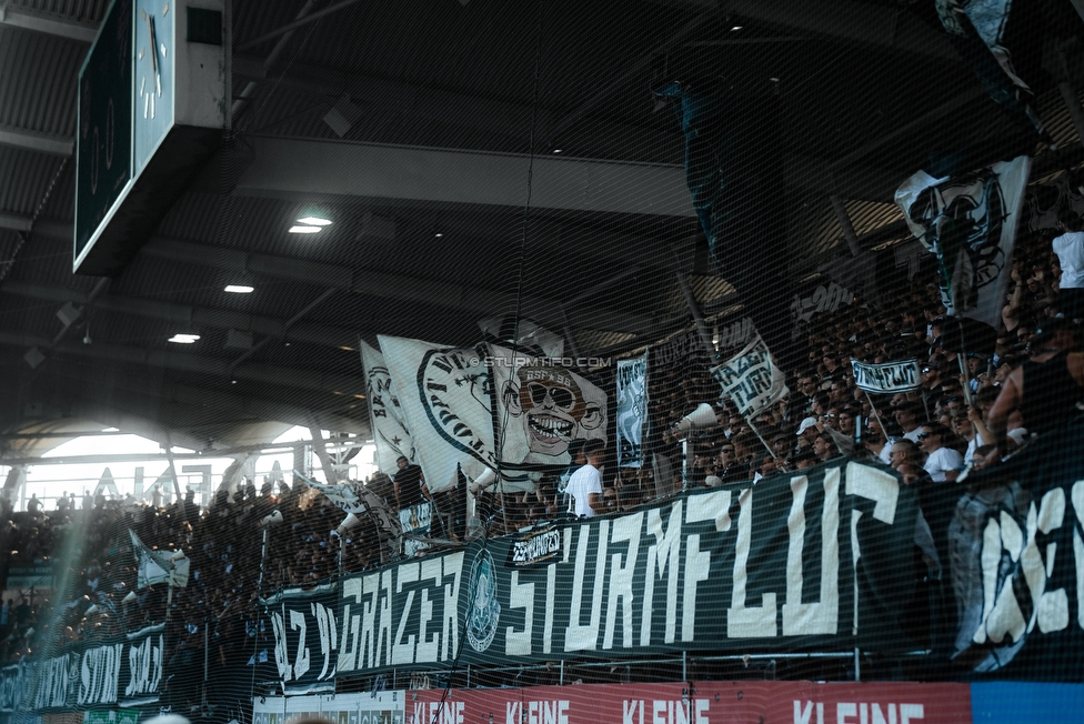 Sturm Graz - Hartberg
Oesterreichische Fussball Bundesliga, 2. Runde, SK Sturm Graz - TSV Hartberg, Stadion Liebenau Graz, 11.08.2024. 

Foto zeigt Fans von Sturm
Schlüsselwörter: sturmflut