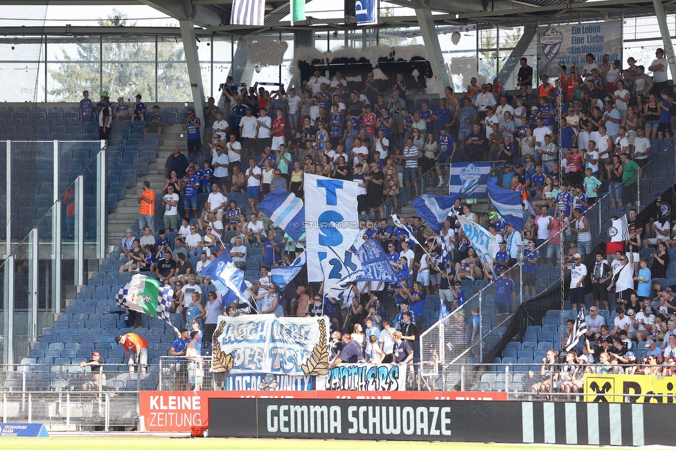 Sturm Graz - Hartberg
Oesterreichische Fussball Bundesliga, 2. Runde, SK Sturm Graz - TSV Hartberg, Stadion Liebenau Graz, 11.08.2024. 

Foto zeigt Fans von Hartberg
