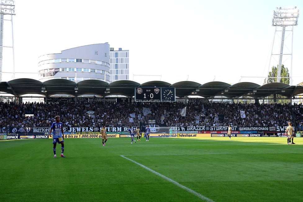 Sturm Graz - Hartberg
Oesterreichische Fussball Bundesliga, 2. Runde, SK Sturm Graz - TSV Hartberg, Stadion Liebenau Graz, 11.08.2024. 

Foto zeigt Fans von Sturm
