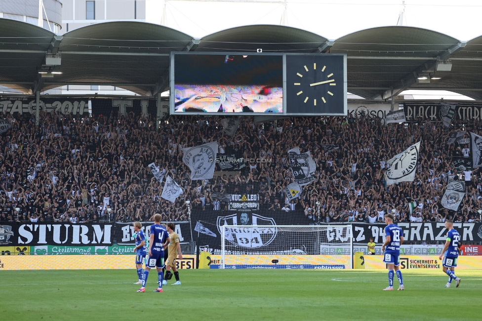 Sturm Graz - Hartberg
Oesterreichische Fussball Bundesliga, 2. Runde, SK Sturm Graz - TSV Hartberg, Stadion Liebenau Graz, 11.08.2024. 

Foto zeigt Fans von Sturm
