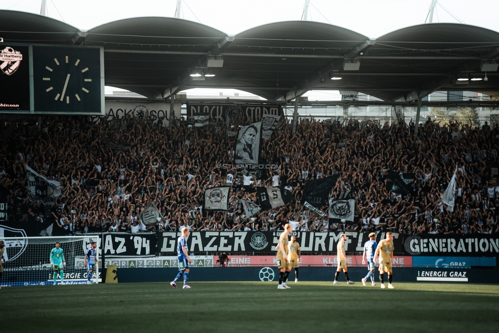 Sturm Graz - Hartberg
Oesterreichische Fussball Bundesliga, 2. Runde, SK Sturm Graz - TSV Hartberg, Stadion Liebenau Graz, 11.08.2024. 

Foto zeigt Fans von Sturm
Schlüsselwörter: sturmflut