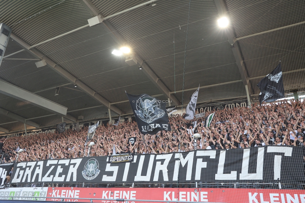 Sturm Graz - Hartberg
Oesterreichische Fussball Bundesliga, 2. Runde, SK Sturm Graz - TSV Hartberg, Stadion Liebenau Graz, 11.08.2024. 

Foto zeigt Fans von Sturm
Schlüsselwörter: sturmflut