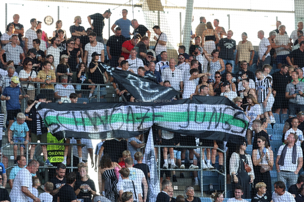 Sturm Graz - Hartberg
Oesterreichische Fussball Bundesliga, 2. Runde, SK Sturm Graz - TSV Hartberg, Stadion Liebenau Graz, 11.08.2024. 

Foto zeigt Fans von Sturm
