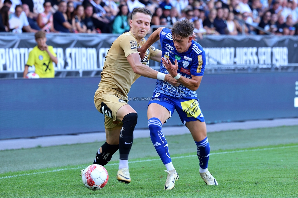 Sturm Graz - Hartberg
Oesterreichische Fussball Bundesliga, 2. Runde, SK Sturm Graz - TSV Hartberg, Stadion Liebenau Graz, 11.08.2024. 

Foto zeigt Dimitri Lavalee (Sturm)
