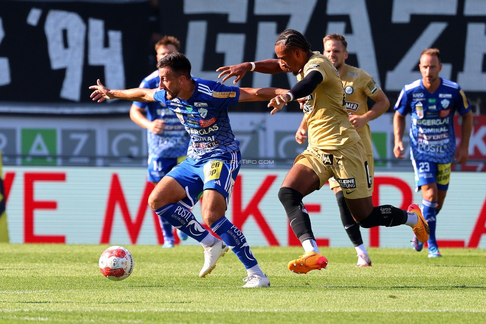 Sturm Graz - Hartberg
Oesterreichische Fussball Bundesliga, 2. Runde, SK Sturm Graz - TSV Hartberg, Stadion Liebenau Graz, 11.08.2024. 

Foto zeigt Emanuel Aiwu (Sturm)
