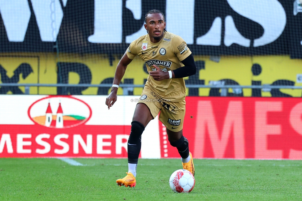 Sturm Graz - Hartberg
Oesterreichische Fussball Bundesliga, 2. Runde, SK Sturm Graz - TSV Hartberg, Stadion Liebenau Graz, 11.08.2024. 

Foto zeigt Emanuel Aiwu (Sturm)
