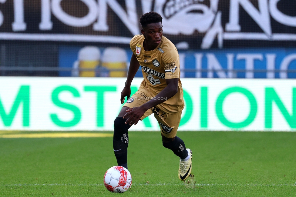 Sturm Graz - Hartberg
Oesterreichische Fussball Bundesliga, 2. Runde, SK Sturm Graz - TSV Hartberg, Stadion Liebenau Graz, 11.08.2024. 

Foto zeigt Amady Camara (Sturm)
