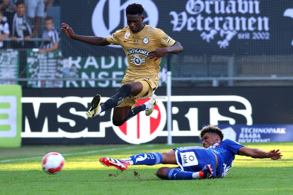 Sturm Graz - Hartberg
Oesterreichische Fussball Bundesliga, 2. Runde, SK Sturm Graz - TSV Hartberg, Stadion Liebenau Graz, 11.08.2024. 

Foto zeigt Amady Camara (Sturm)
