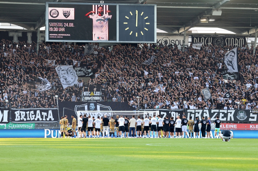 Sturm Graz - Hartberg
Oesterreichische Fussball Bundesliga, 2. Runde, SK Sturm Graz - TSV Hartberg, Stadion Liebenau Graz, 11.08.2024. 

Foto zeigt Mika Biereth (Sturm)
Schlüsselwörter: torjubel