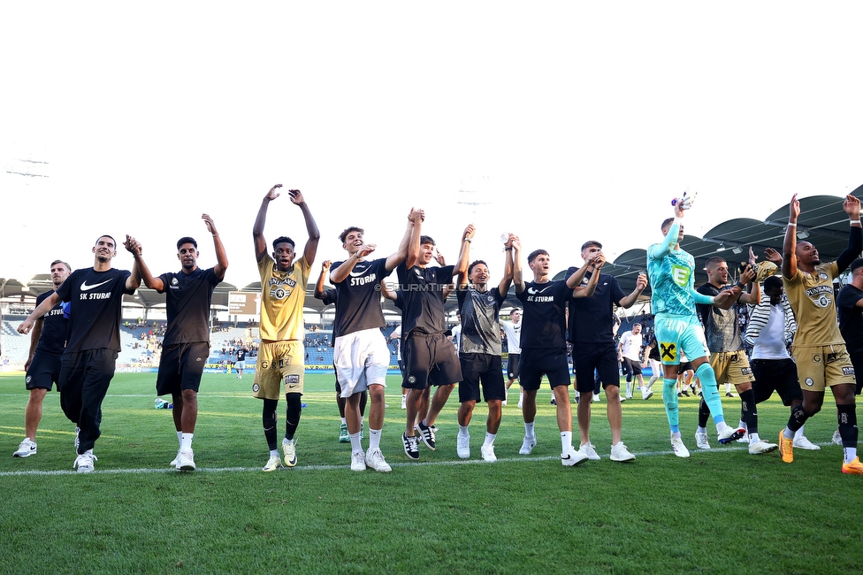 Sturm Graz - Hartberg
Oesterreichische Fussball Bundesliga, 2. Runde, SK Sturm Graz - TSV Hartberg, Stadion Liebenau Graz, 11.08.2024. 

Foto zeigt die Mannschaft von Sturm
