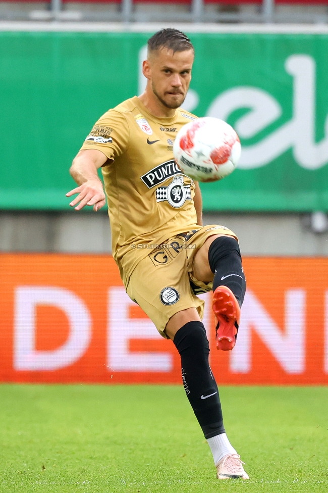 Klagenfurt - Sturm Graz
Oesterreichische Fussball Bundesliga, 3. Runde, SK Austria Klagenfurt - SK Sturm Graz,  Woerthersee Stadion Klagenfurt, 17.08.2024. 

Foto zeigt Tomi Horvat (Sturm)
