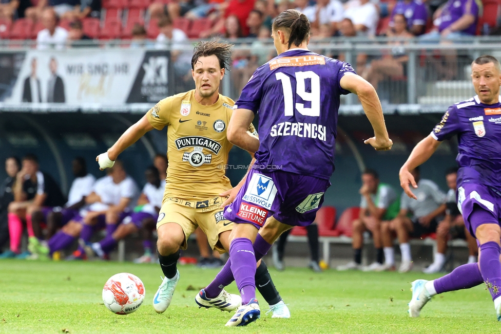 Klagenfurt - Sturm Graz
Oesterreichische Fussball Bundesliga, 3. Runde, SK Austria Klagenfurt - SK Sturm Graz,  Woerthersee Stadion Klagenfurt, 17.08.2024. 

Foto zeigt William Boeving (Sturm)
