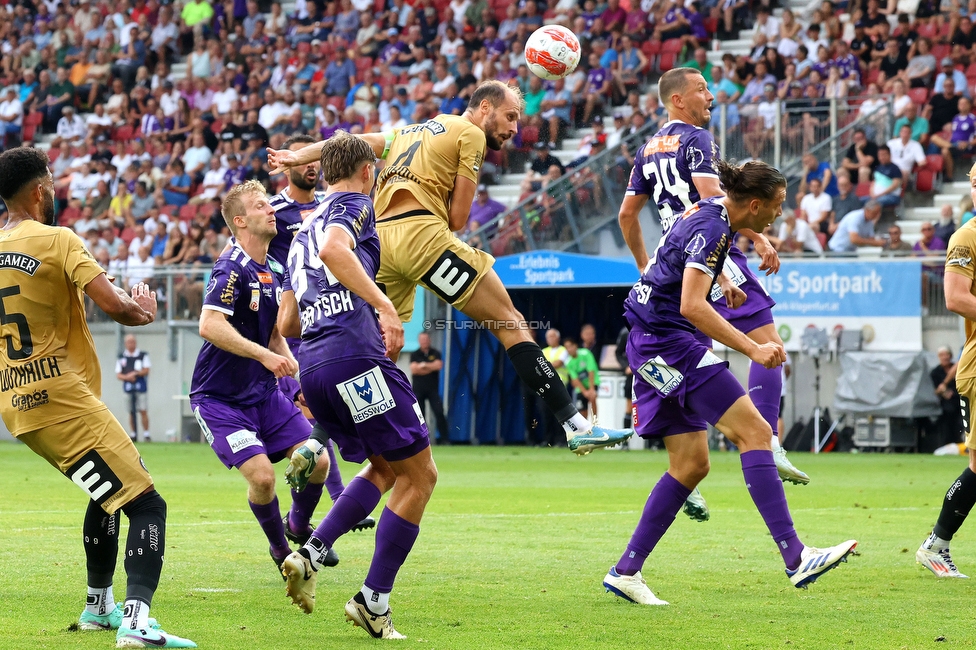 Klagenfurt - Sturm Graz
Oesterreichische Fussball Bundesliga, 3. Runde, SK Austria Klagenfurt - SK Sturm Graz,  Woerthersee Stadion Klagenfurt, 17.08.2024. 

Foto zeigt Jon Gorenc-Stankovic (Sturm)
