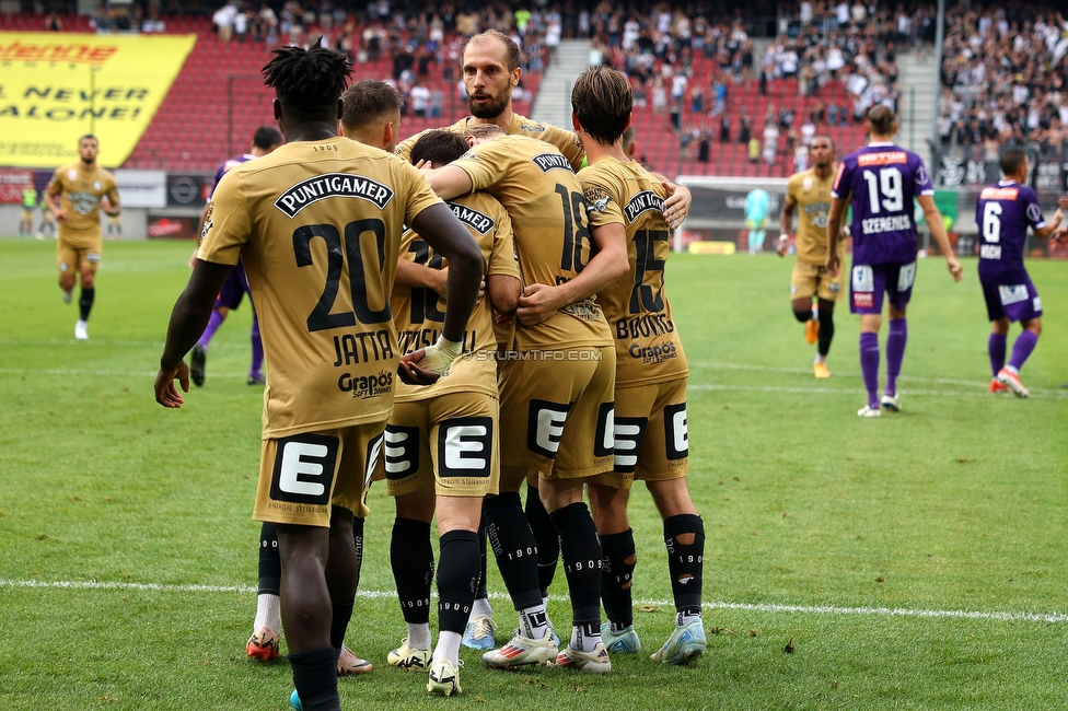 Klagenfurt - Sturm Graz
Oesterreichische Fussball Bundesliga, 3. Runde, SK Austria Klagenfurt - SK Sturm Graz,  Woerthersee Stadion Klagenfurt, 17.08.2024. 

Foto zeigt Jusuf Gazibegovic (Sturm)
