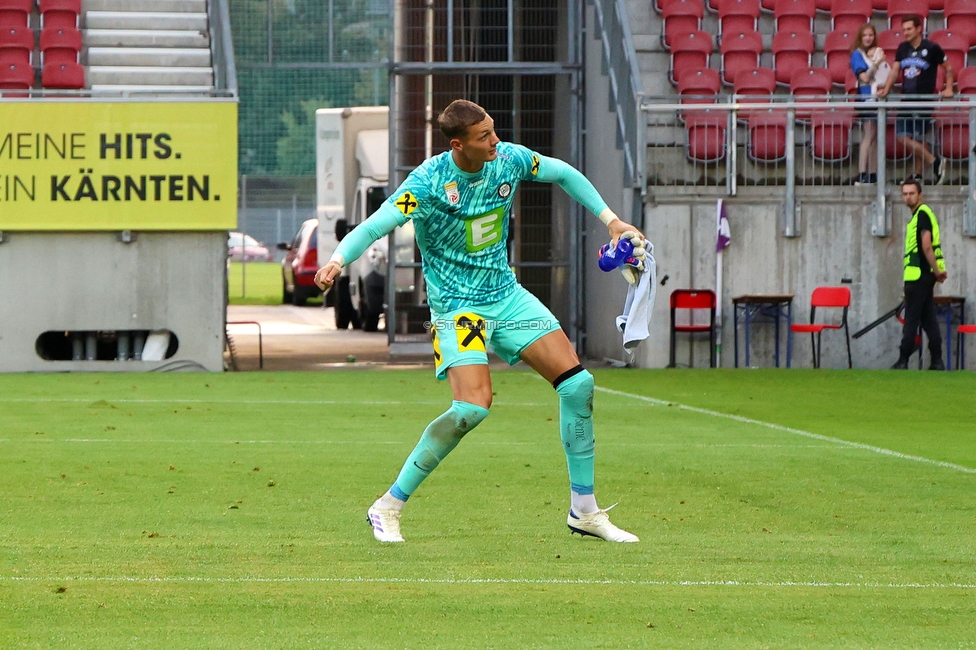 Austria Klagenfurt - Sturm Graz
Oesterreichische Fussball Bundesliga, 3. Runde, SK Austria Klagenfurt - SK Sturm Graz, Woerthersee Stadion Klagenfurt, 17.08.2024. 

Foto zeigt Kjell Scherpen (Sturm)
