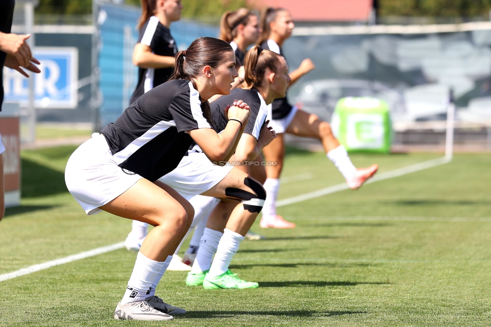 Sturm Damen - Austria Wien
OEFB Frauen Bundesliga, 2. Runde, SK Sturm Graz Damen - FK Austria Wien, Trainingszentrum Messendorf, 18.08.2024. 

Foto zeigt Marie Spiess (Sturm Damen)
