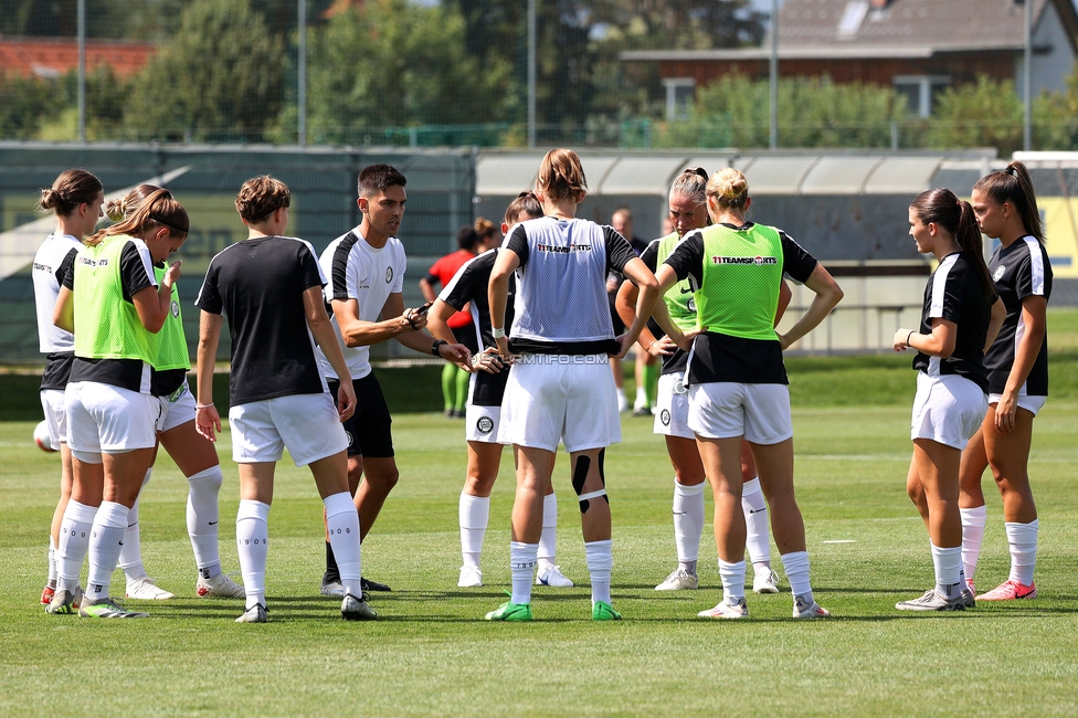 Sturm Damen - Austria Wien
OEFB Frauen Bundesliga, 2. Runde, SK Sturm Graz Damen - FK Austria Wien, Trainingszentrum Messendorf, 18.08.2024. 

Foto zeigt die Mannschaft der Sturm Damen
