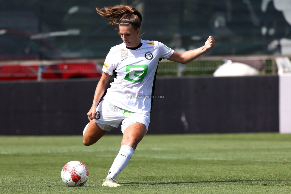 Sturm Damen - Austria Wien
OEFB Frauen Bundesliga, 2. Runde, SK Sturm Graz Damen - FK Austria Wien, Trainingszentrum Messendorf, 18.08.2024. 

Foto zeigt Laura Riesenbeck (Sturm Damen)
