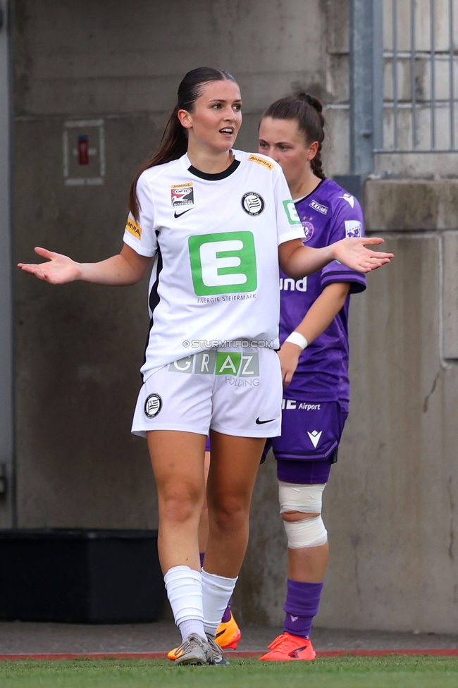 Sturm Damen - Austria Wien
OEFB Frauen Bundesliga, 2. Runde, SK Sturm Graz Damen - FK Austria Wien, Trainingszentrum Messendorf, 18.08.2024. 

Foto zeigt Marie Spiess (Sturm Damen)
