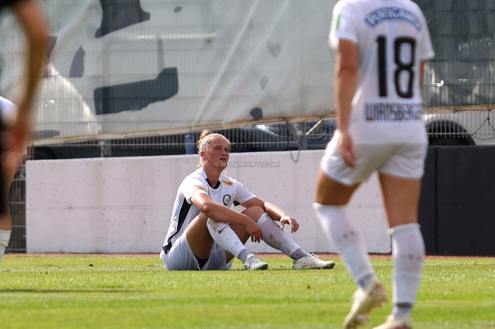 Sturm Damen - Austria Wien
OEFB Frauen Bundesliga, 2. Runde, SK Sturm Graz Damen - FK Austria Wien, Trainingszentrum Messendorf, 18.08.2024. 

Foto zeigt Laura Lillholm-Petersen (Sturm Damen)
