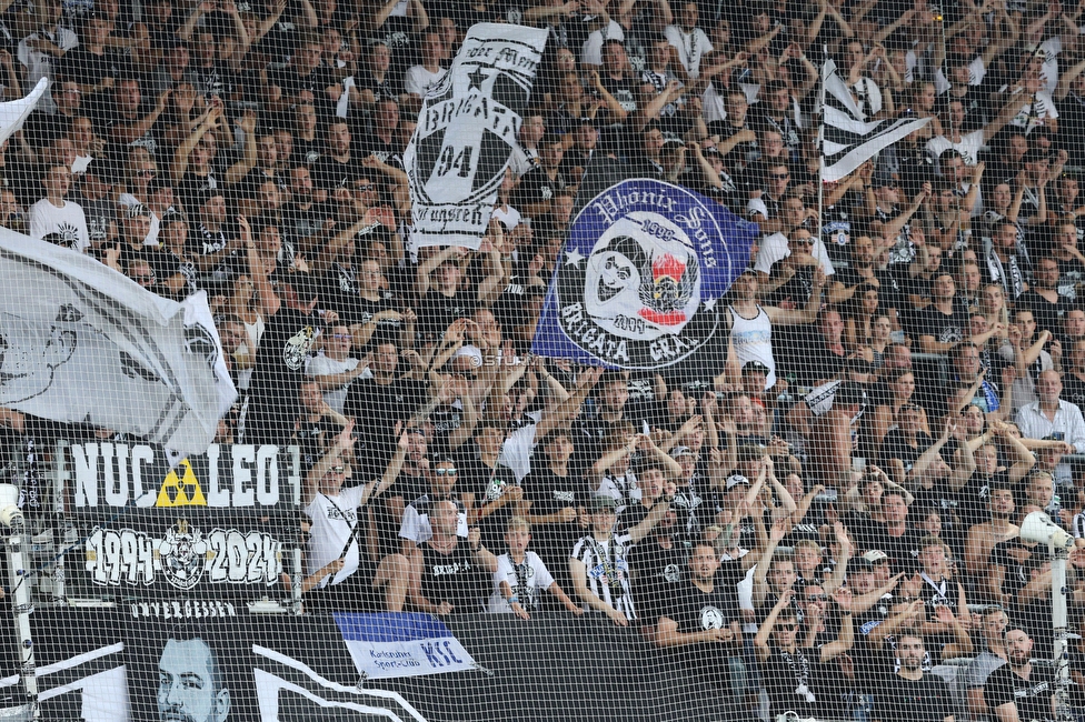 Sturm Graz - Altach
Oesterreichische Fussball Bundesliga, 4 Runde, SK Sturm Graz - SCR Altach, Stadion Liebenau Graz, 24.08.2024. 

Foto zeigt Fans von Sturm
Schlüsselwörter: karlsruhe brigata