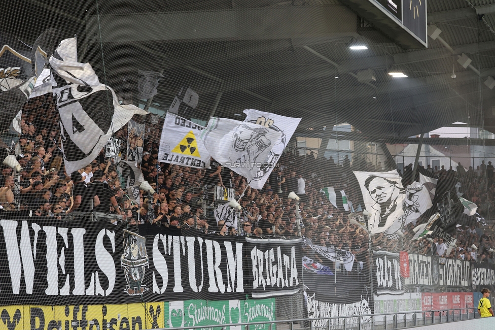 Sturm Graz - Altach
Oesterreichische Fussball Bundesliga, 4 Runde, SK Sturm Graz - SCR Altach, Stadion Liebenau Graz, 24.08.2024. 

Foto zeigt Fans von Sturm
